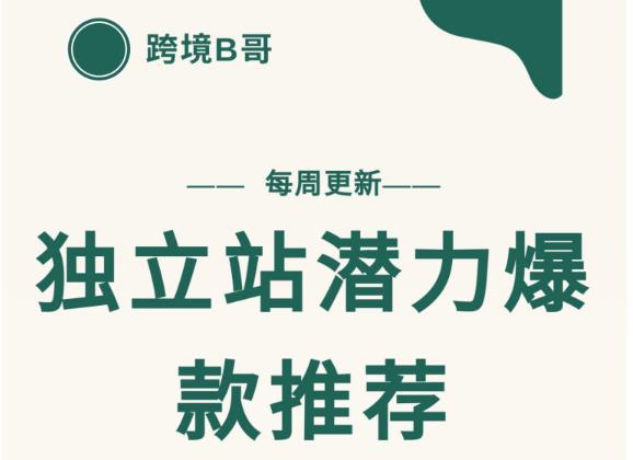 【跨境B哥】独立站潜力爆款选品推荐，测款出单率高达百分之80（每周更新）搞钱项目网-网创项目资源站-副业项目-创业项目-搞钱项目搞钱项目网