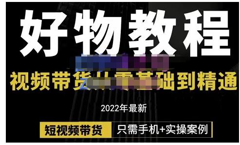 锅锅老师好物分享课程：短视频带货从零基础到精通，只需手机+实操搞钱项目网-网创项目资源站-副业项目-创业项目-搞钱项目搞钱项目网