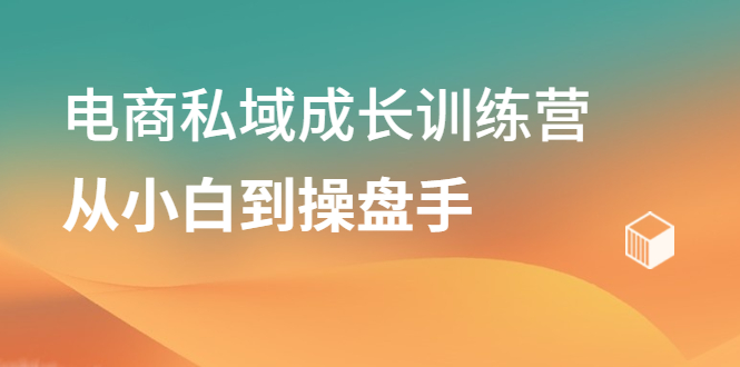 电商私域成长训练营，从小白到操盘手搞钱项目网-网创项目资源站-副业项目-创业项目-搞钱项目搞钱项目网